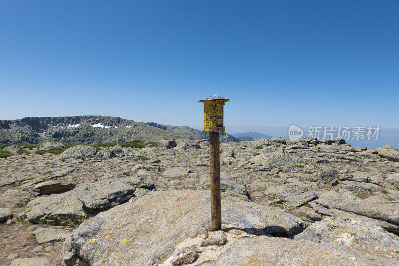 Mailbox at the top of the Calvitero peak in the Sierra de Béjar, Spain